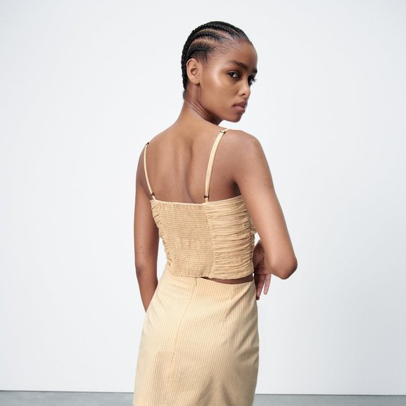 ZARA STRIPED CUT OUT TOP - Picture 9 of 12